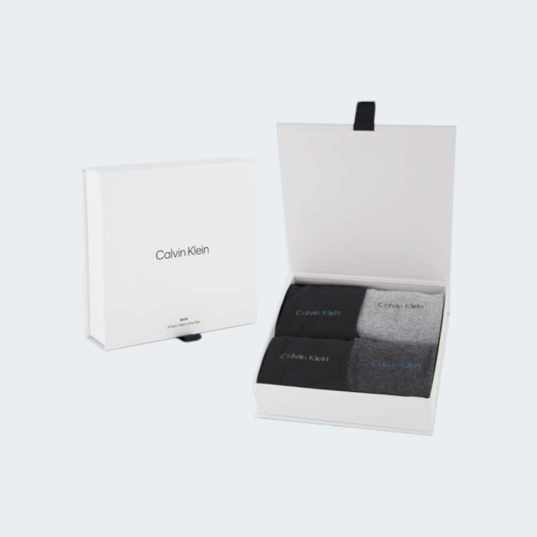 MEIAS CALVIN KLEIN GIFTBOX GREY MELANGE