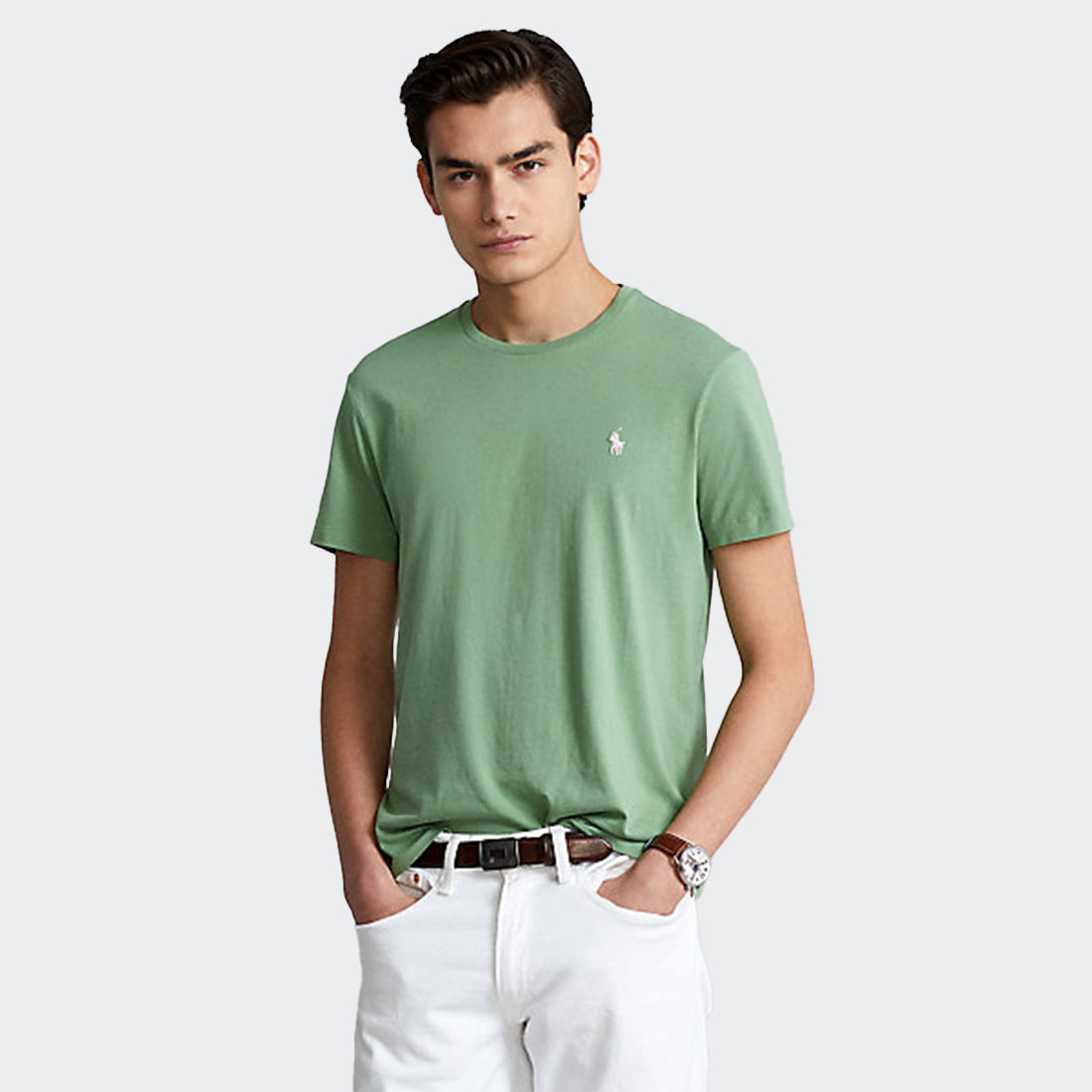 TSHIRT RALPH LAUREN 710671438 JERSEY OUTBACK/GREEN