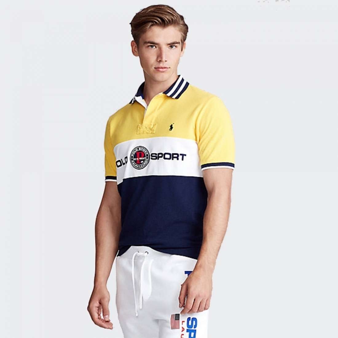 POLO RALPH LAUREN BASIC MESH YELLOW MULTI