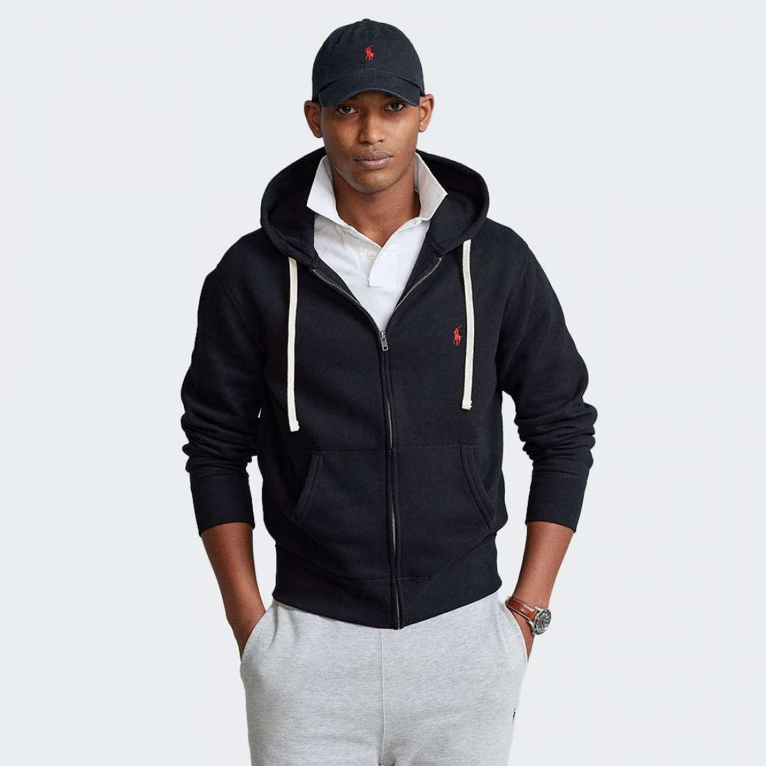 CASACO RALPH LAUREN 710813297 FLEECE BLACK