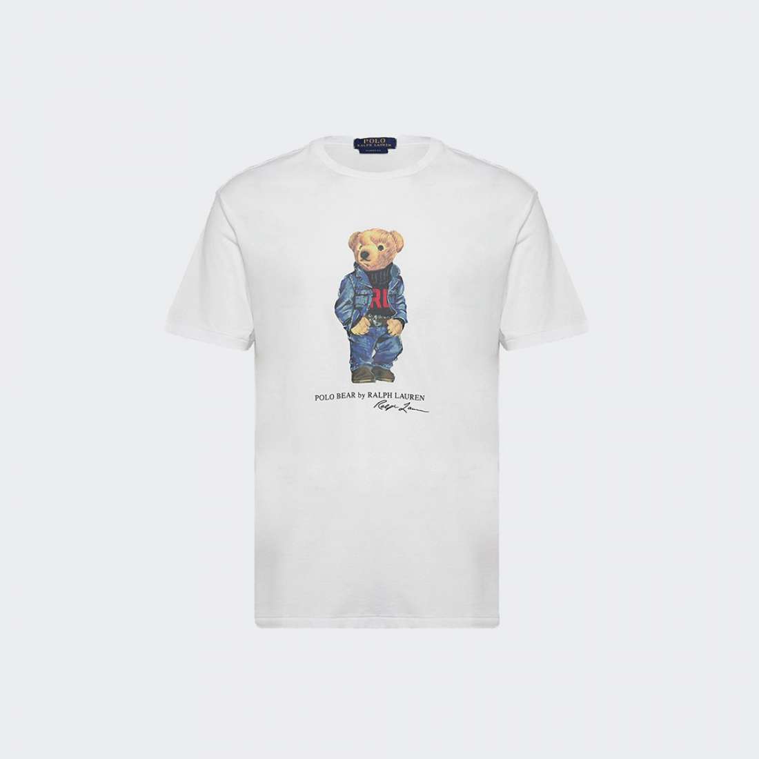 TSHIRT RALPH LAUREN BEAR WHITE/DENIM BEAR