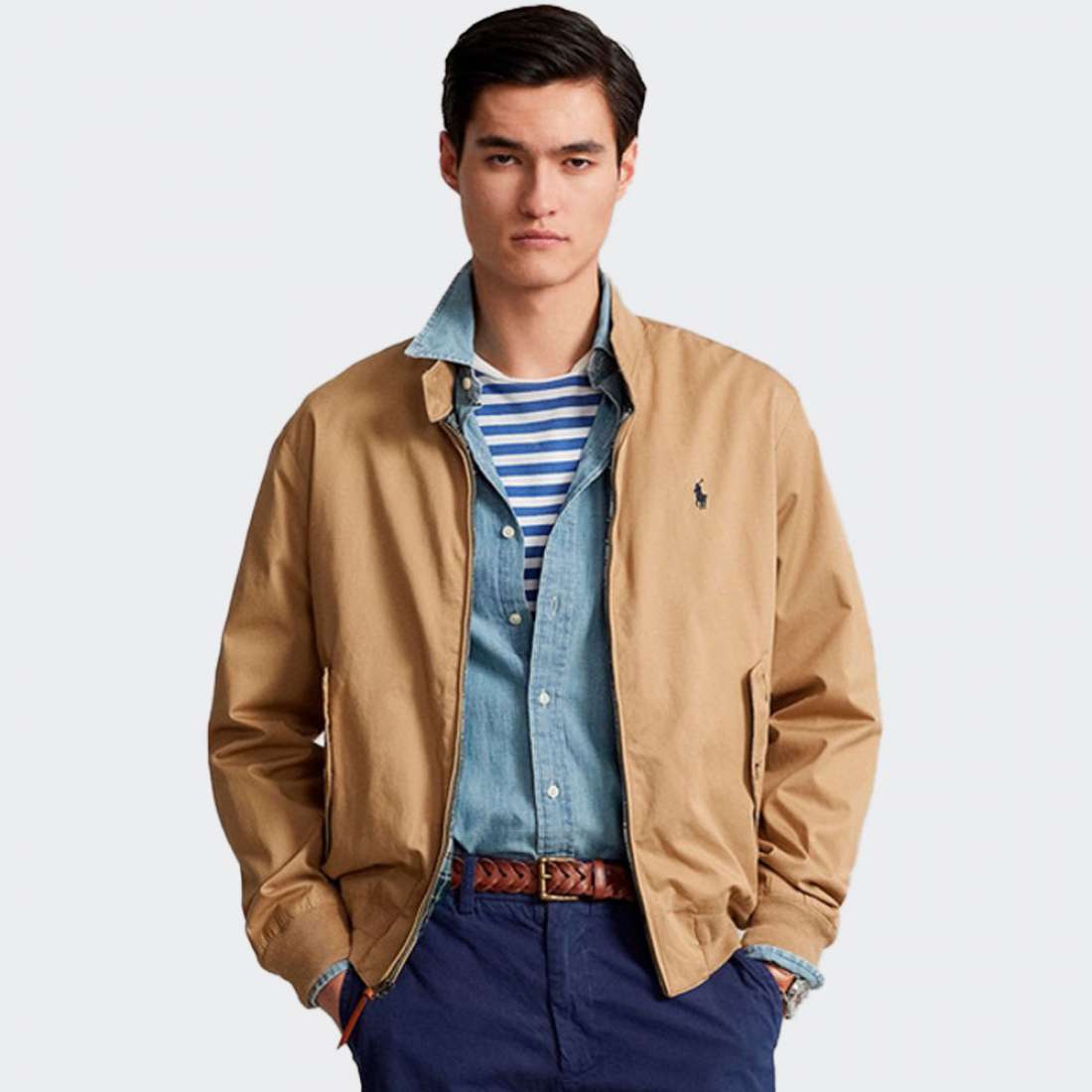 CASACO RALPH LAUREN TWILL CAF TAN