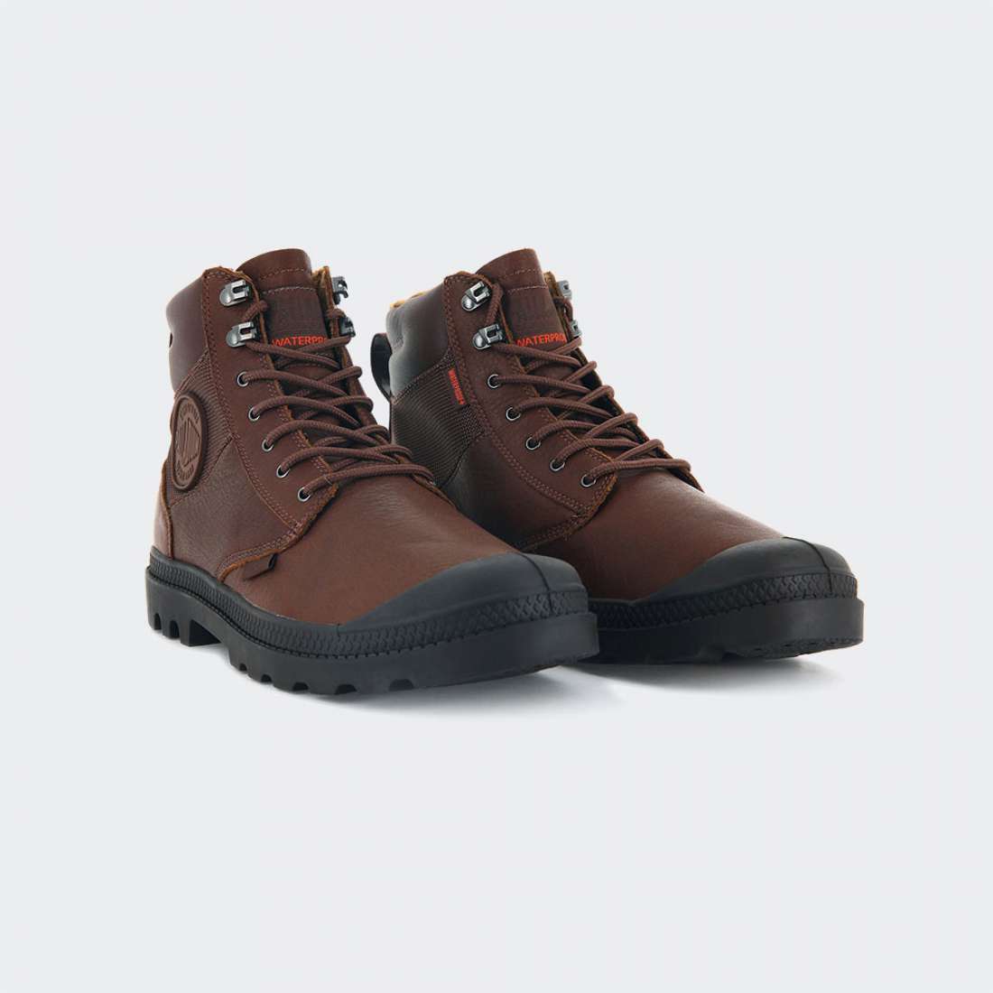 BOTAS PALLADIUM PAMPA SHIELD WP LTH-MAHOGANY/MAHOGANY