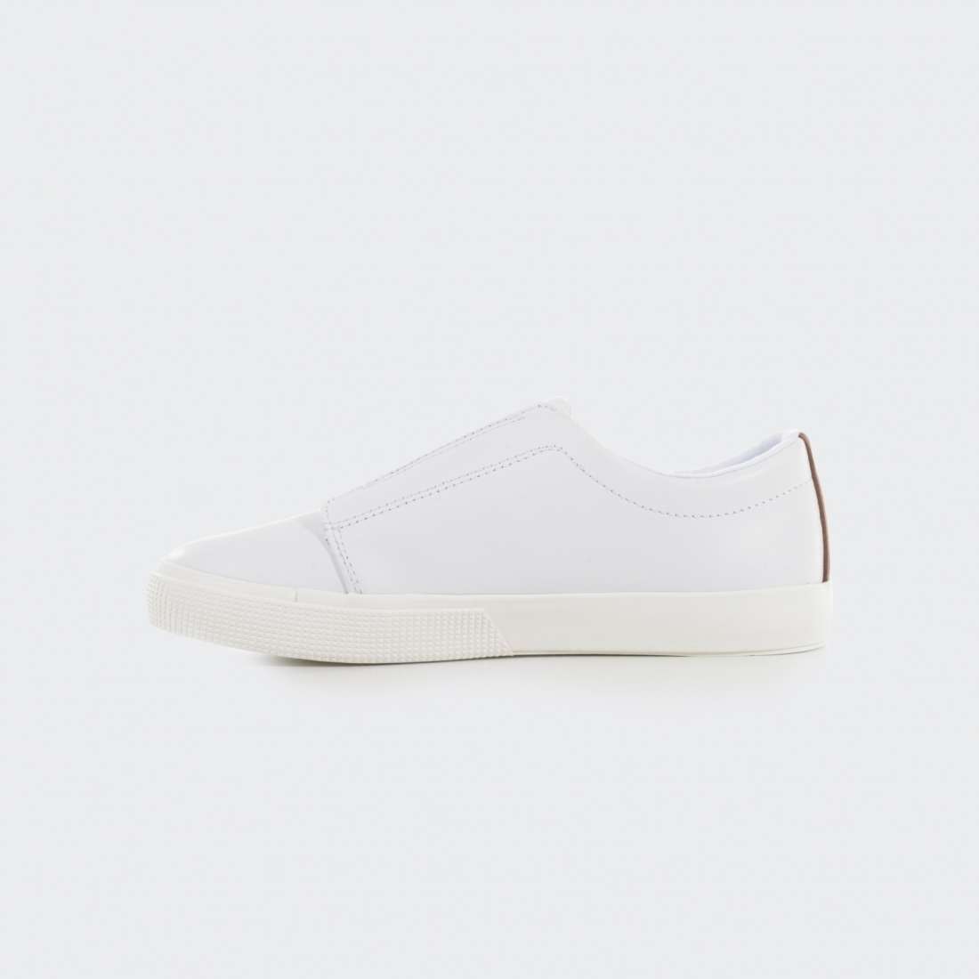 RALPH LAUREN JUDITH LEATHER TRAINER WHITE
