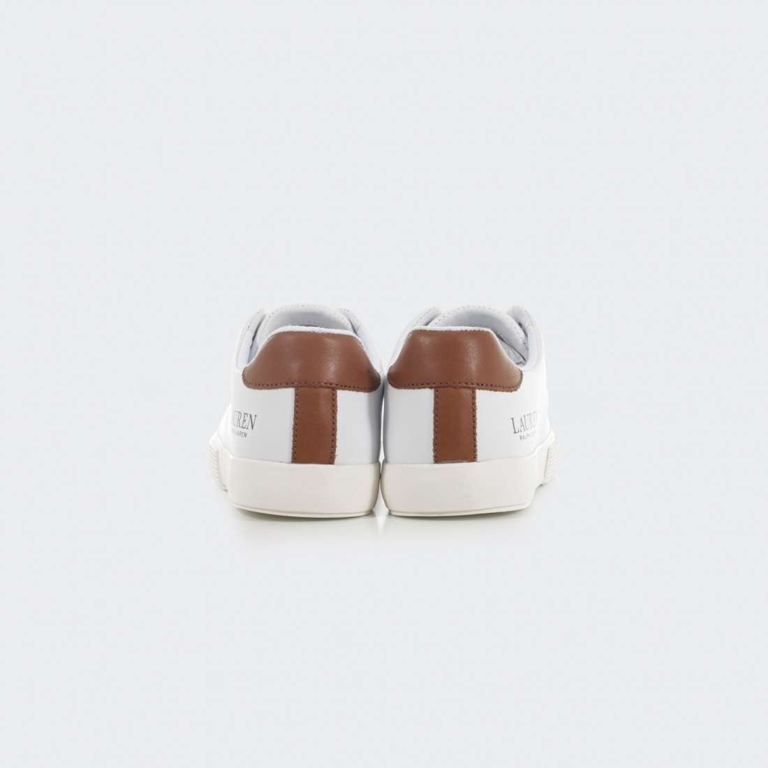 RALPH LAUREN JUDITH LEATHER TRAINER WHITE