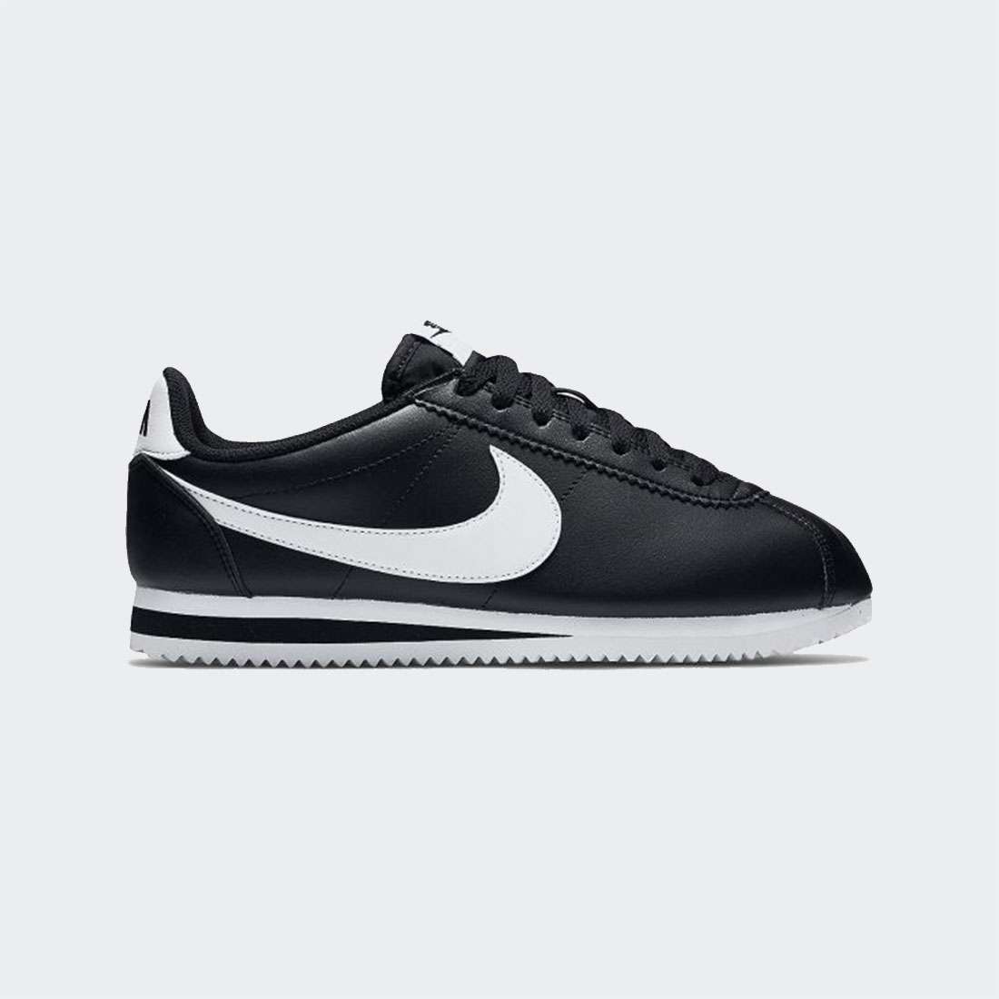 NIKE CORTEZ LEATHER BLACK/WHITE