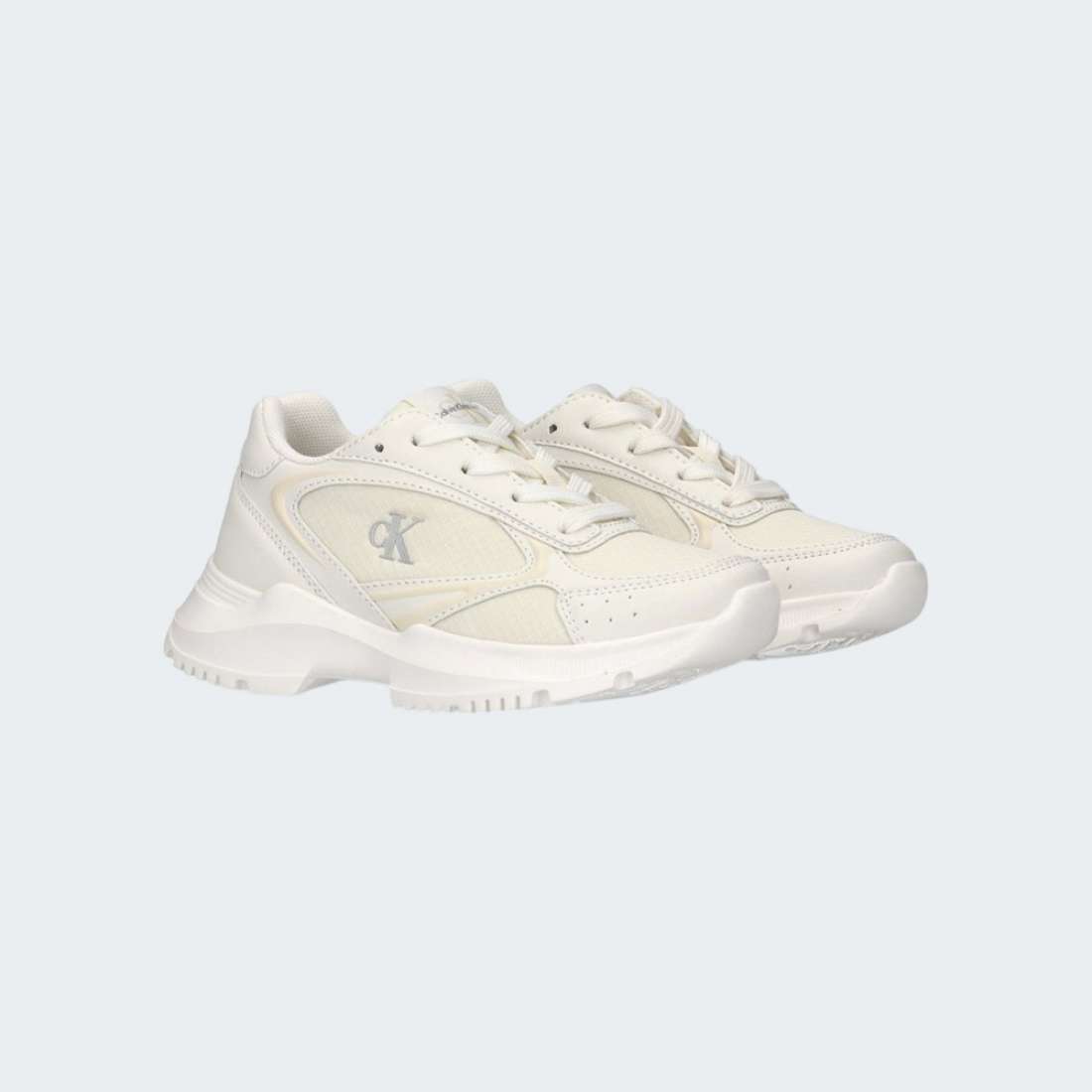 CALVIN KLEIN LOW CUT LACE UP OFF WHITE
