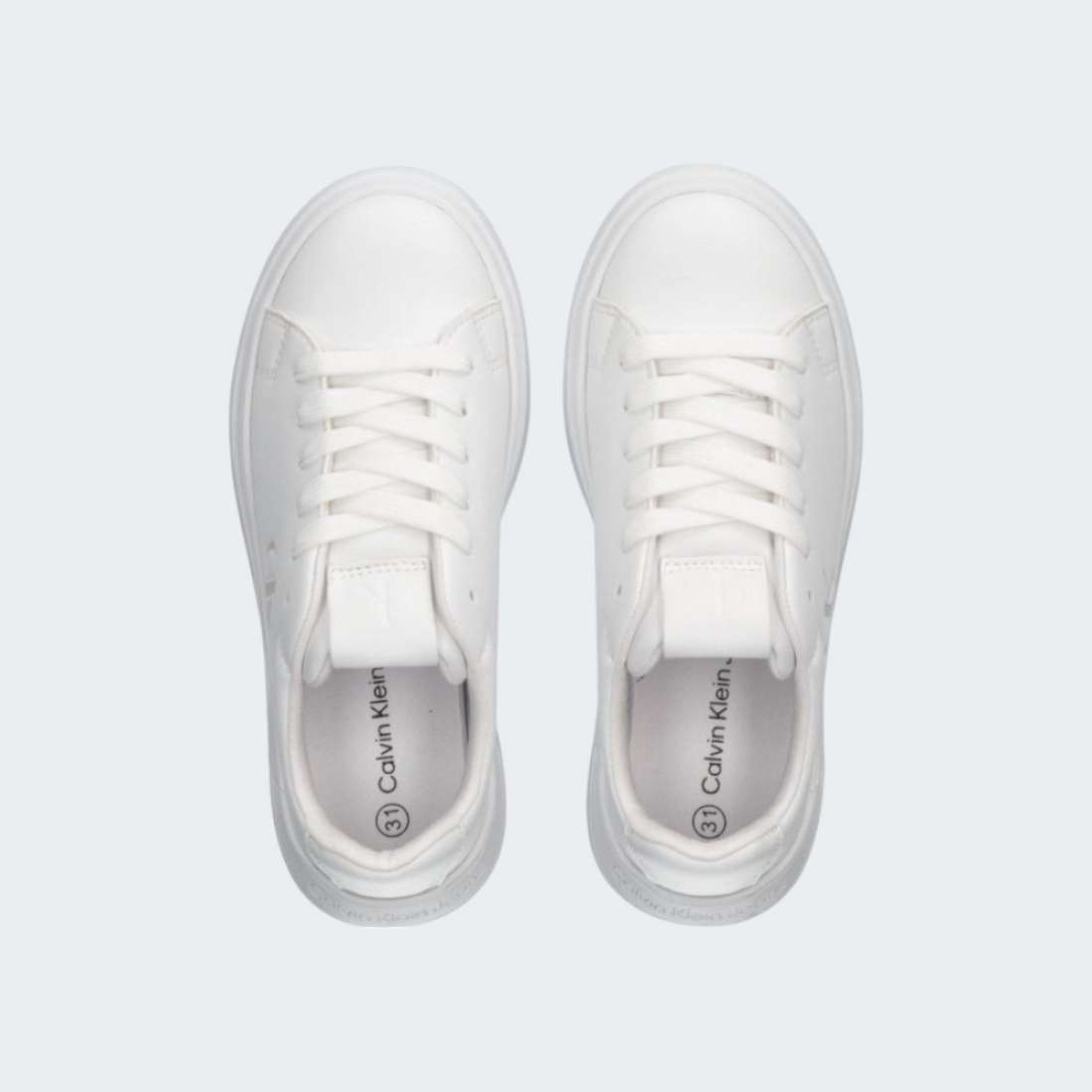 CALVIN KLEIN LOW CUT LACE UP WHITE