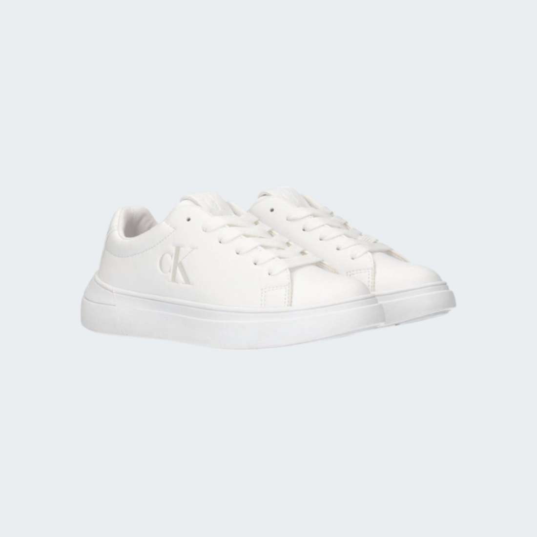 CALVIN KLEIN LOW CUT LACE UP WHITE