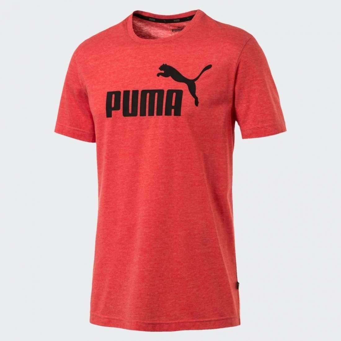 TSHIRT PUMA ESSENTIALS HEATHER RED