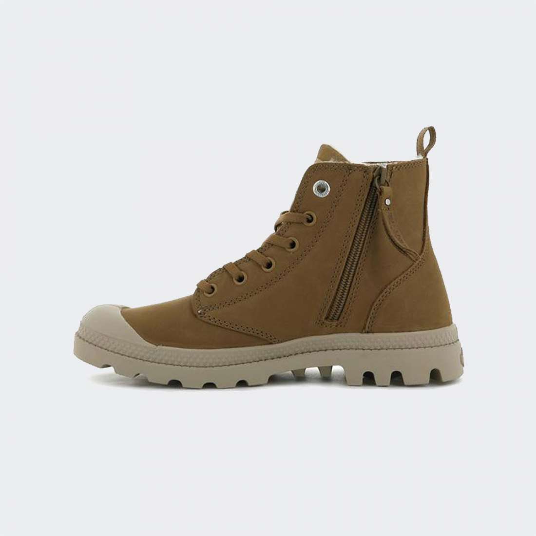 BOTAS PALLADIUM PAMPA HI ZIP DEAR BROWN