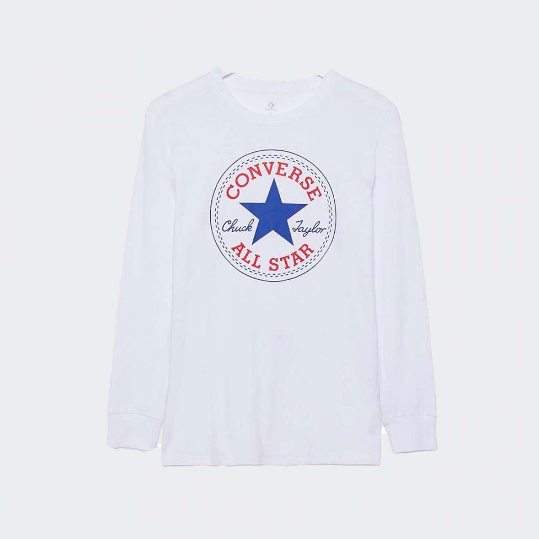 LONGSLEEVE CONVERSE CHUCK PATCH WHITE