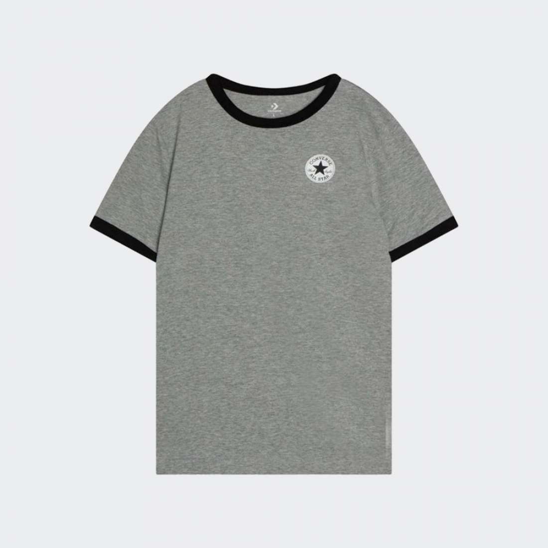 TSHIRT CONVERSE CORE RINGER DK GREY HEATHER/BLACK