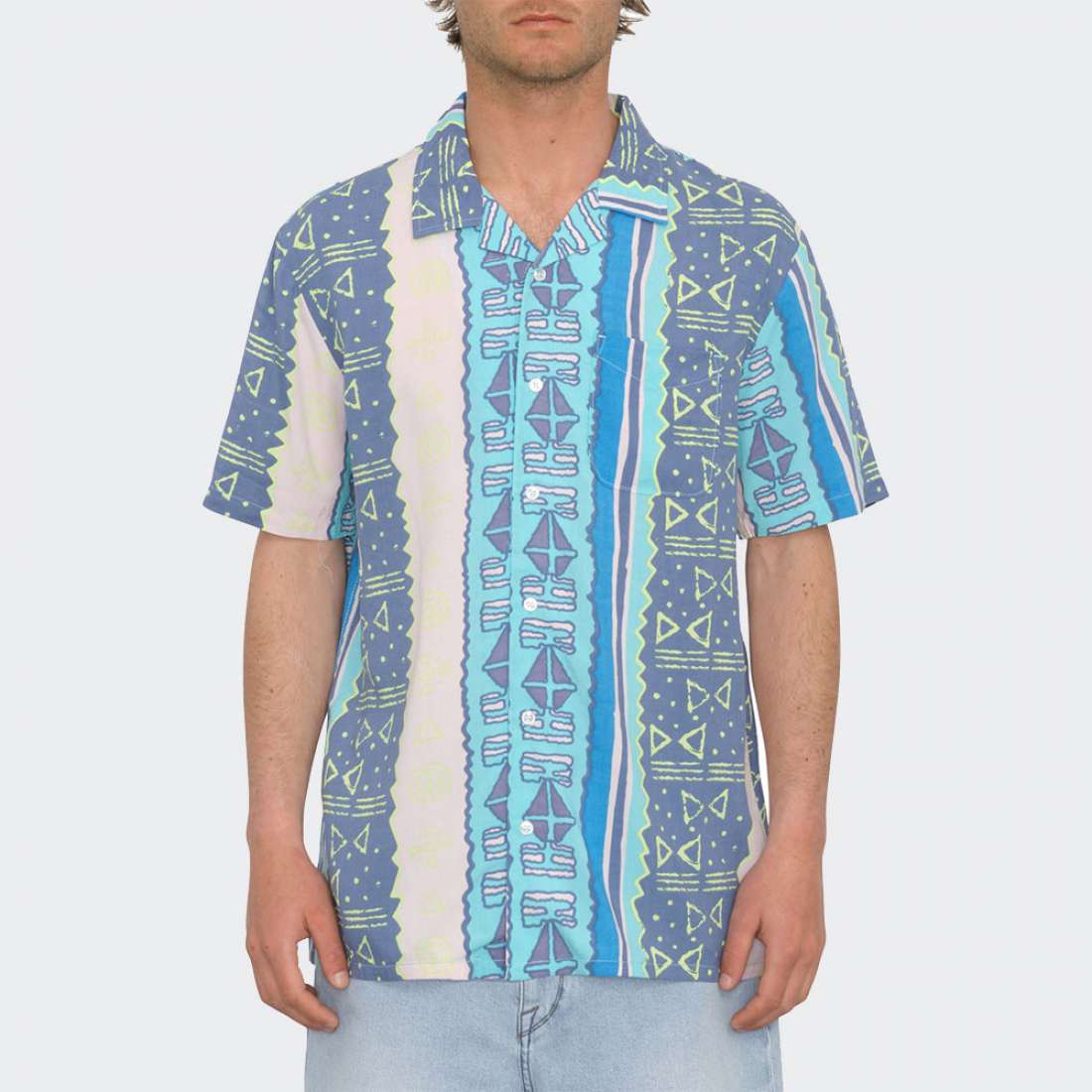 CAMISA VOLCOM BOLD MOVES CRETE BLUE