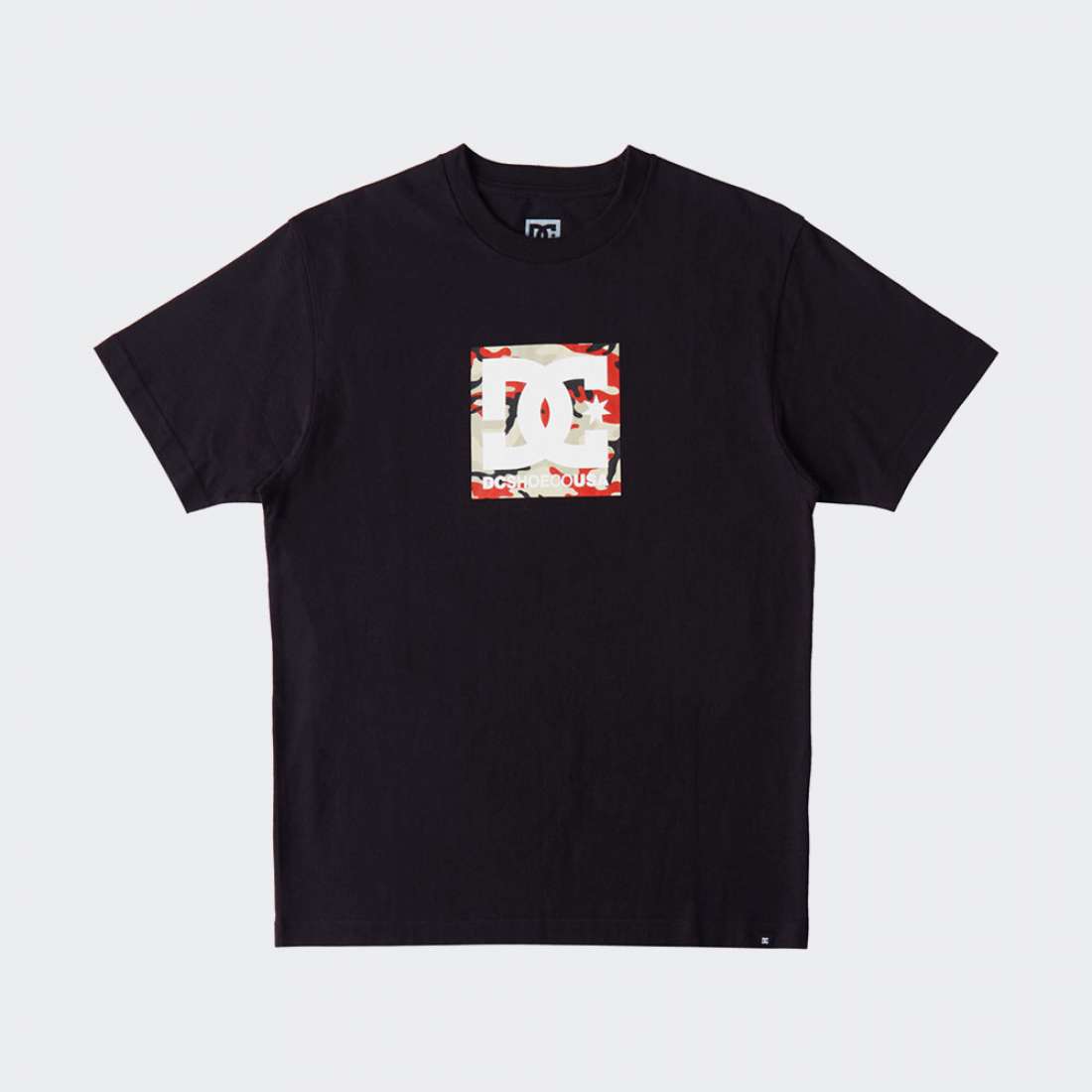 TSHIRT DC SQUARE STAR FILL BLACK/FIRE CAMO