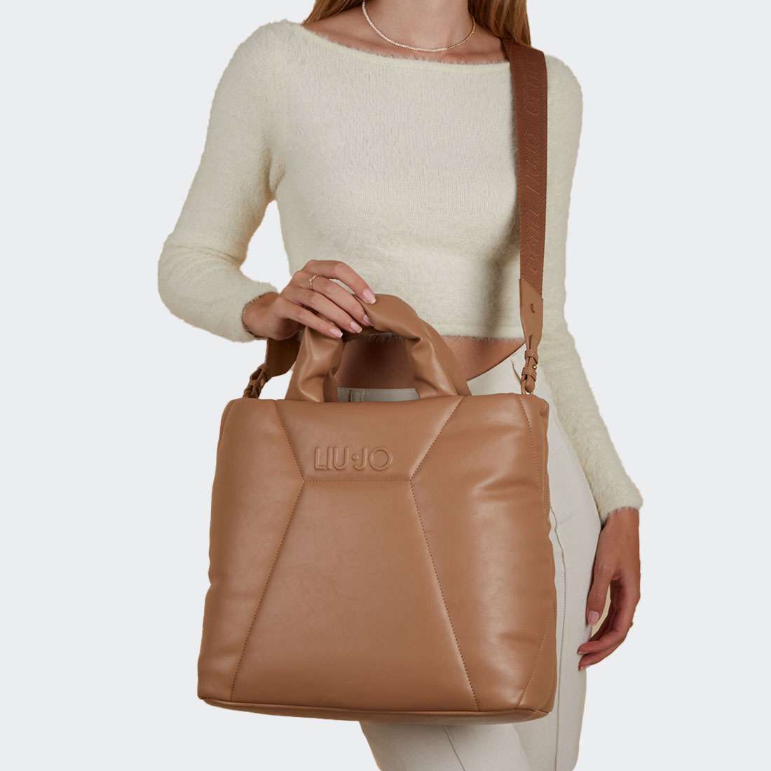 MALA LIUJO SHOPPING BAG AF3307E0015-71328 INDIAN TAN
