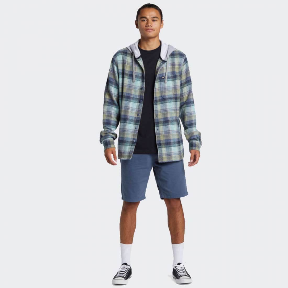 CAMISA QUIKSILVER SANDBAR FLANNEL VINTAGE BLUE/SANDBAR