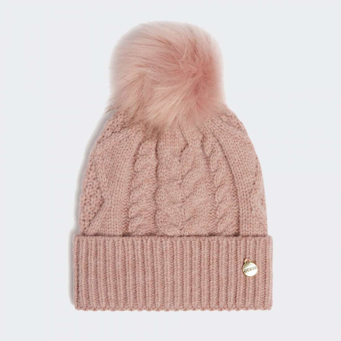 GORRO GUESS POMPOM ANTIQUE ROSE