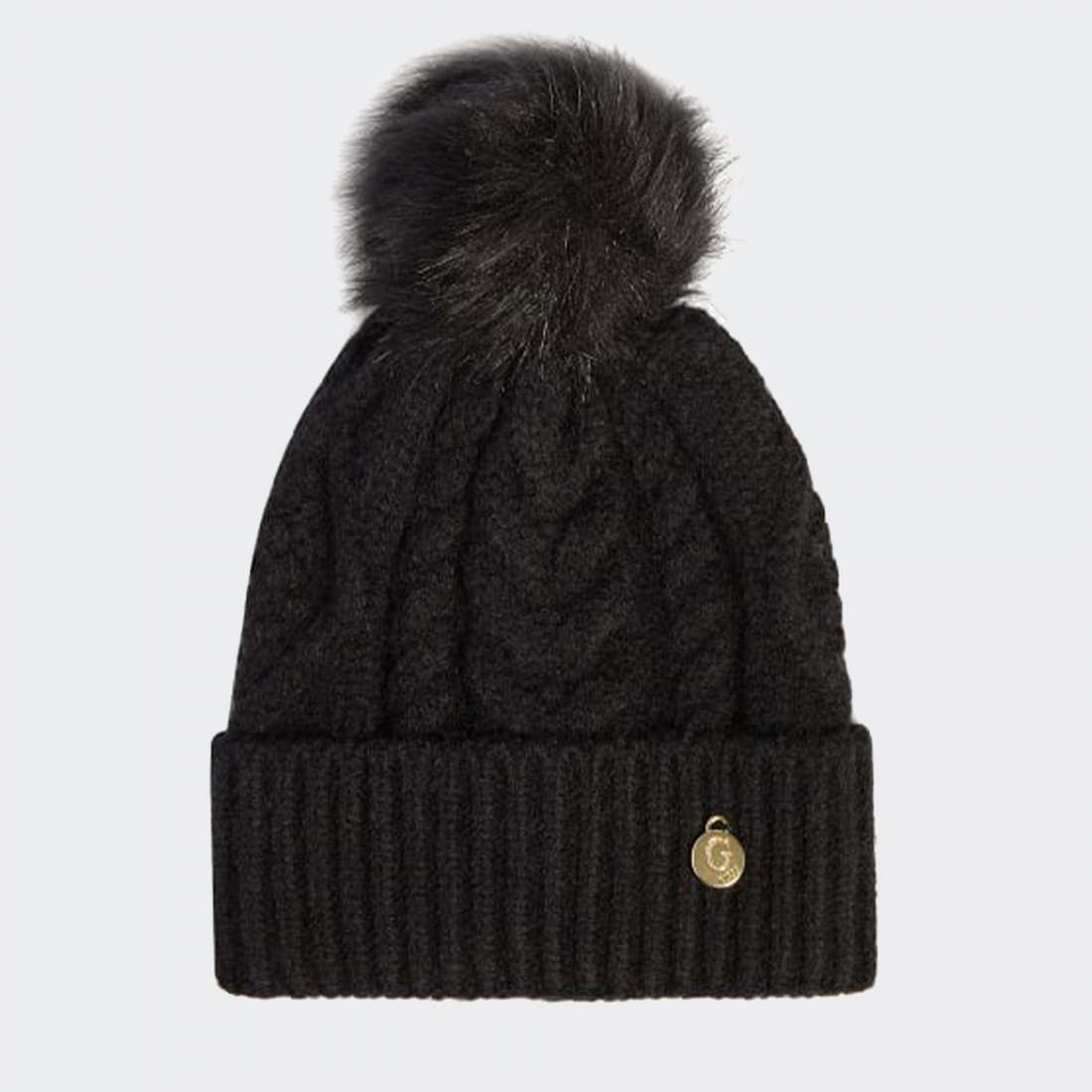 GORRO GUESS POMPOM BLACK