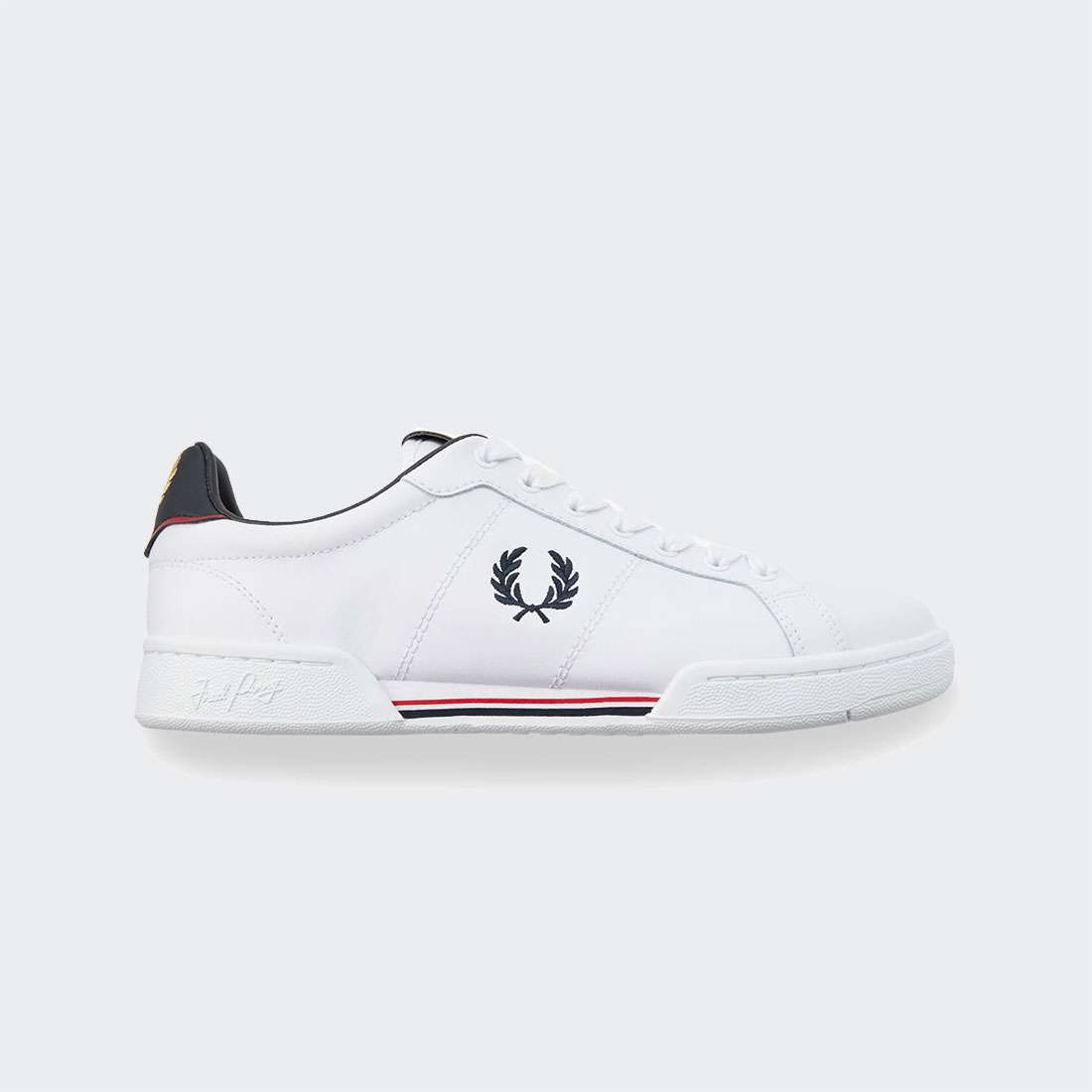 FRED PERRY B722 WHITE/NAVY/RED