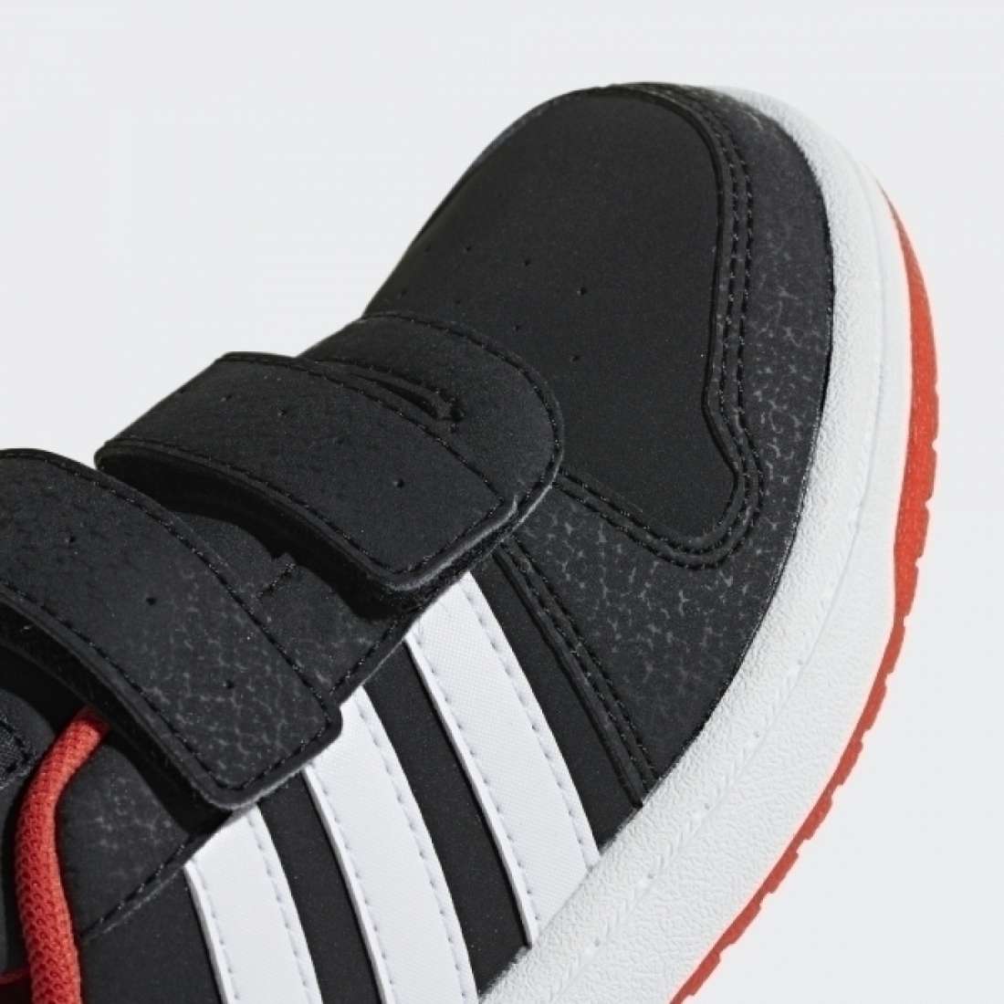 ADIDAS HOOP 2.0 CMF C CORE BLACK / CLOUD WHITE / HI-RES RED