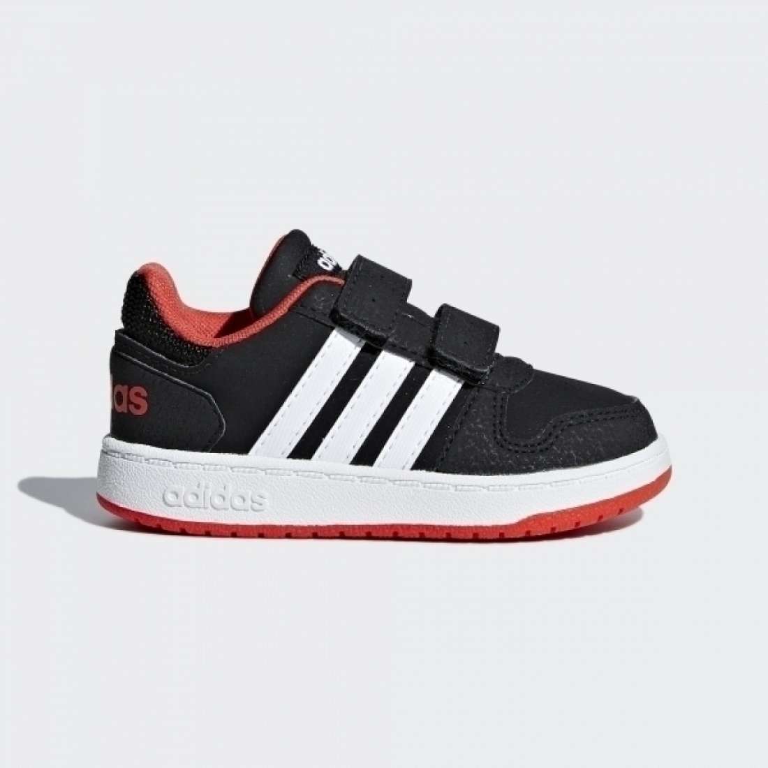 ADIDAS HOOPS 2.0 CMF I CORE BLACK / CLOUD WHITE / HI-RES RED