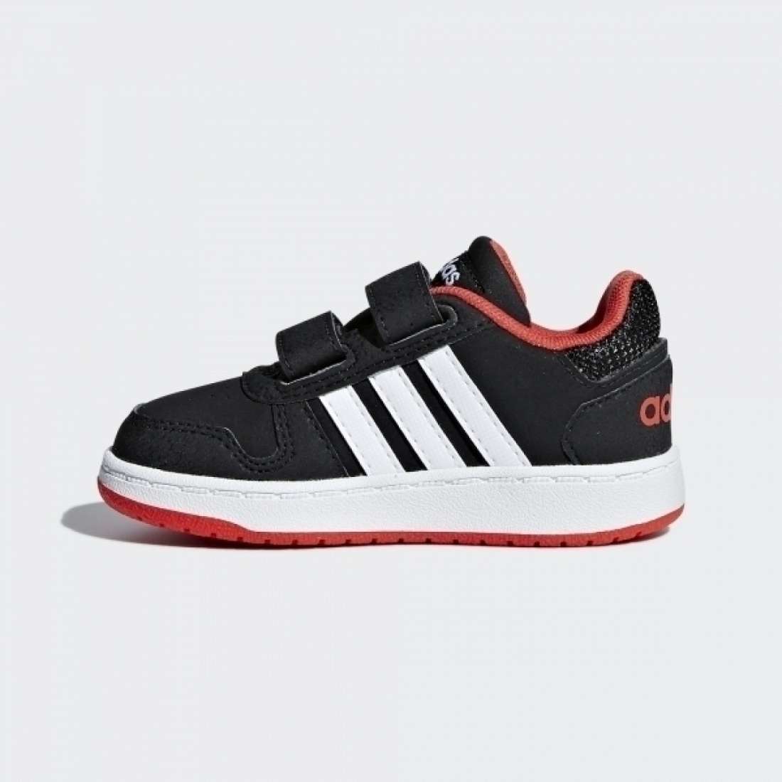 ADIDAS HOOPS 2.0 CMF I CORE BLACK / CLOUD WHITE / HI-RES RED