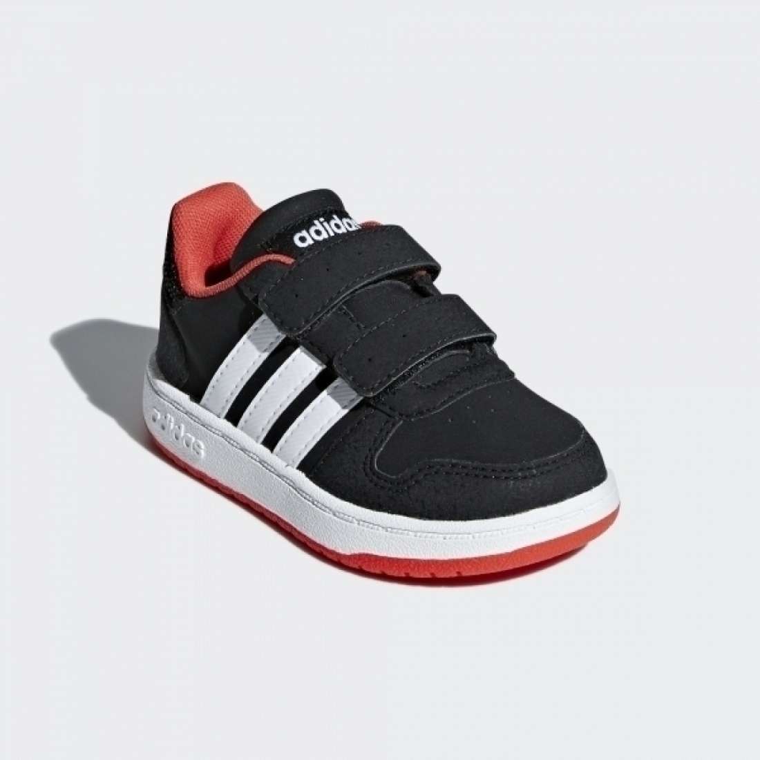 ADIDAS HOOPS 2.0 CMF I CORE BLACK / CLOUD WHITE / HI-RES RED