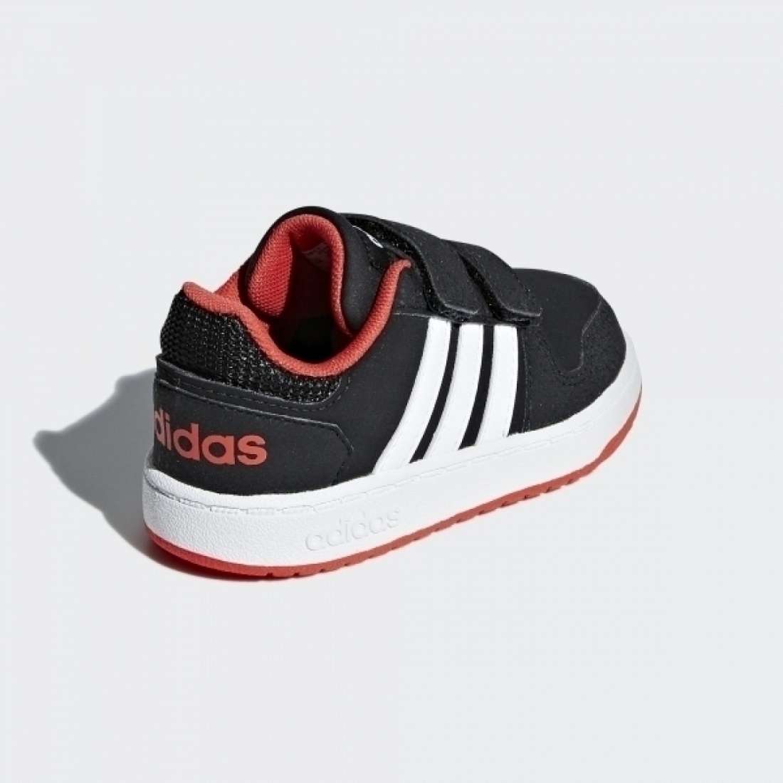 ADIDAS HOOPS 2.0 CMF I CORE BLACK / CLOUD WHITE / HI-RES RED