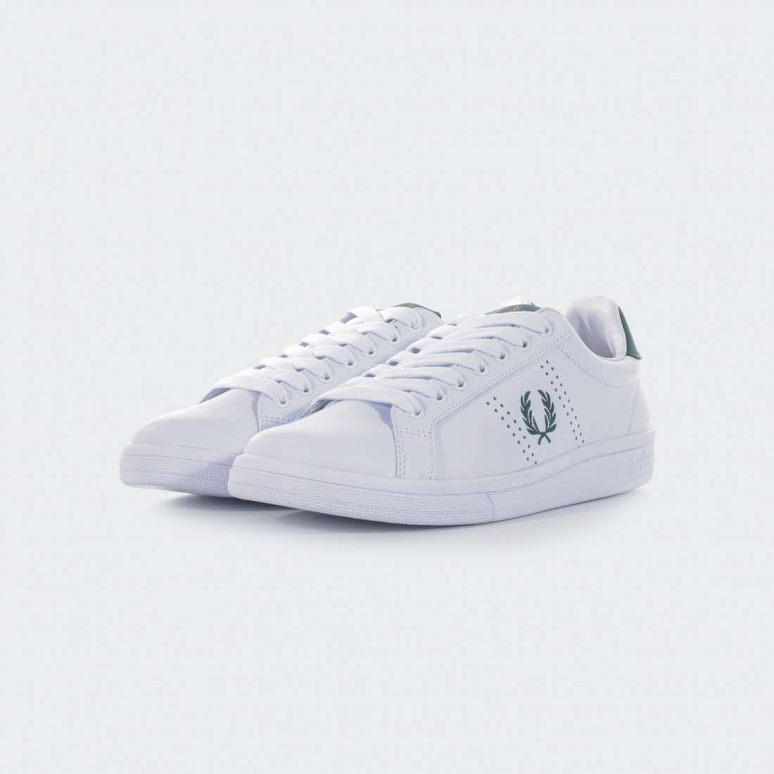FRED PERRY B721 LEATHER WHITE/GREEN