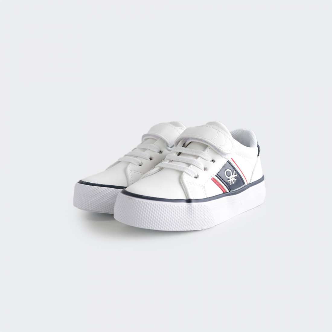 BENETTON LABEL CRISPY WHITE/NAVY