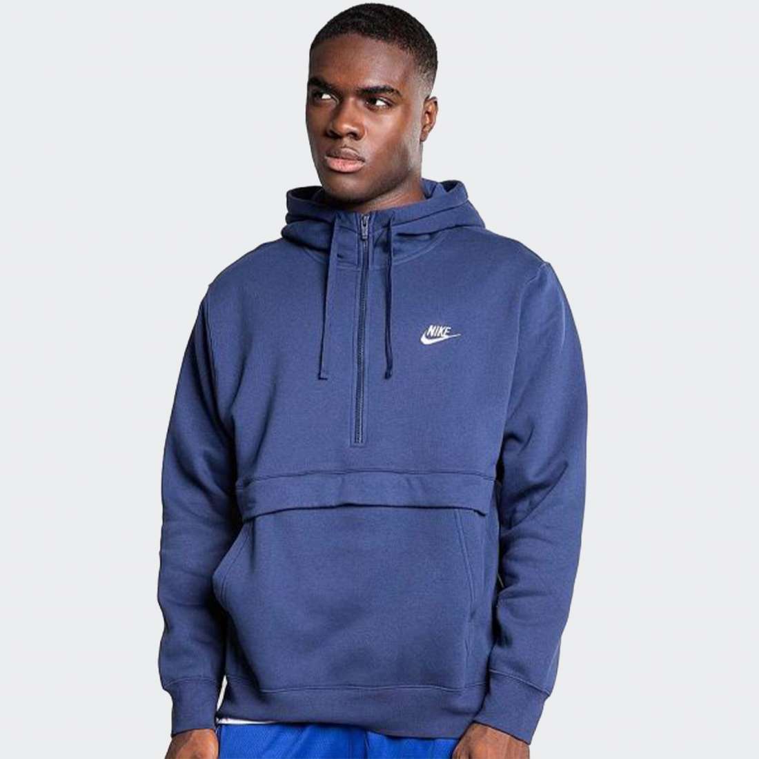 HOODIE NIKE CLUB HALF ZIP NAVY