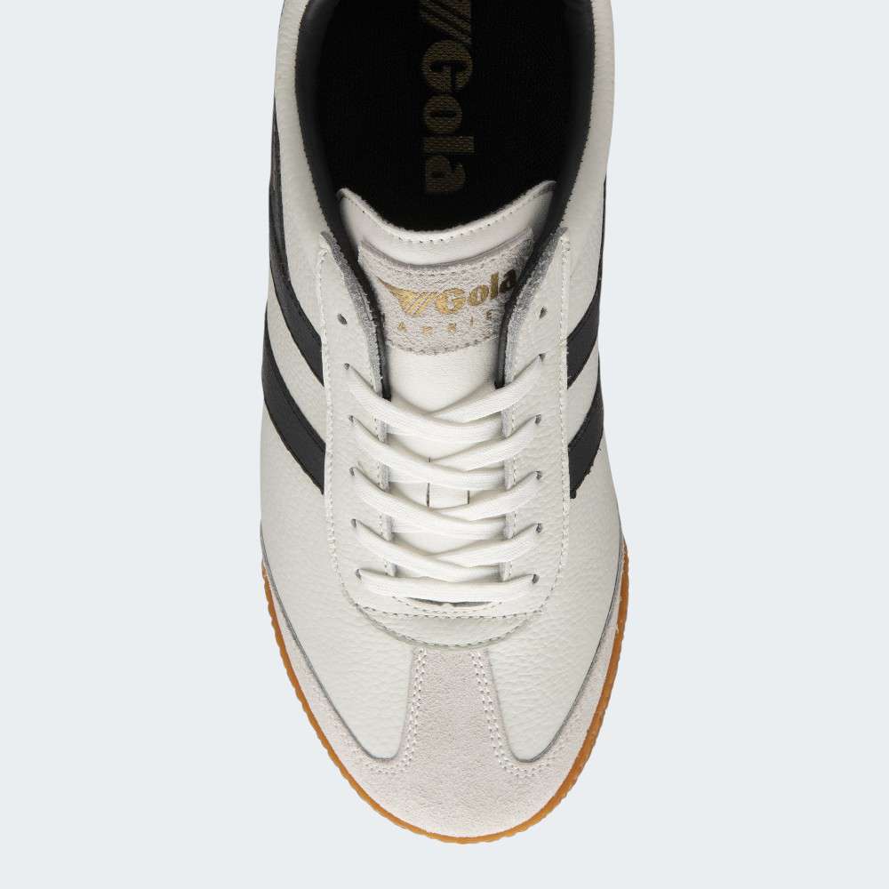 GOLA HARRIER LEATHER WHITE BLACK BLACK