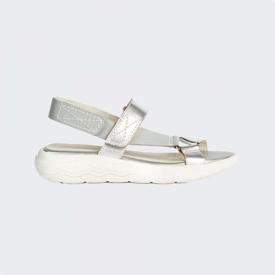 SANDALIAS GEOX SPHERICA LT GREY/SILVER