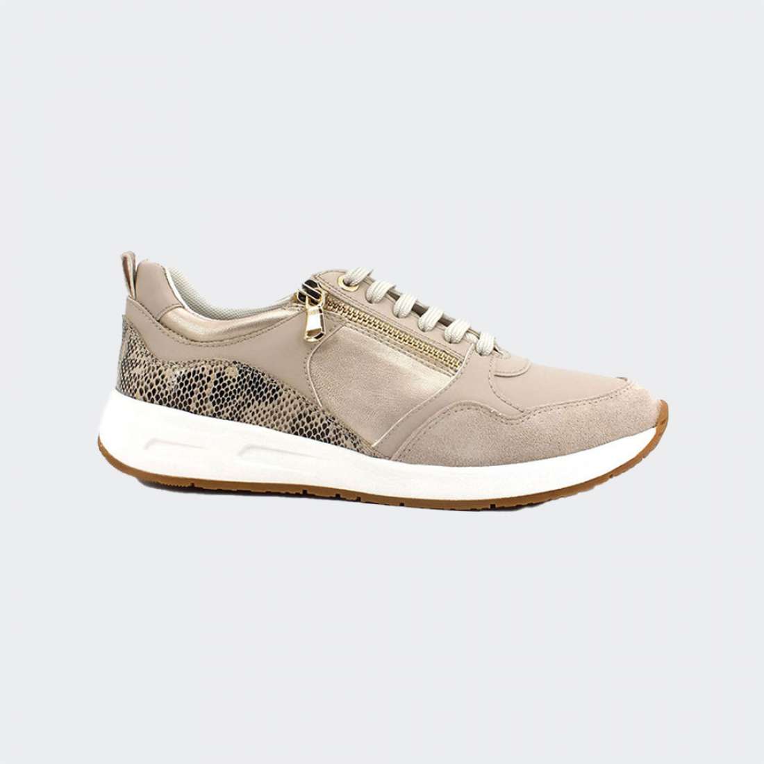 TENIS GEOX BULMYA MULHER LT GOLD/LT TAUPE