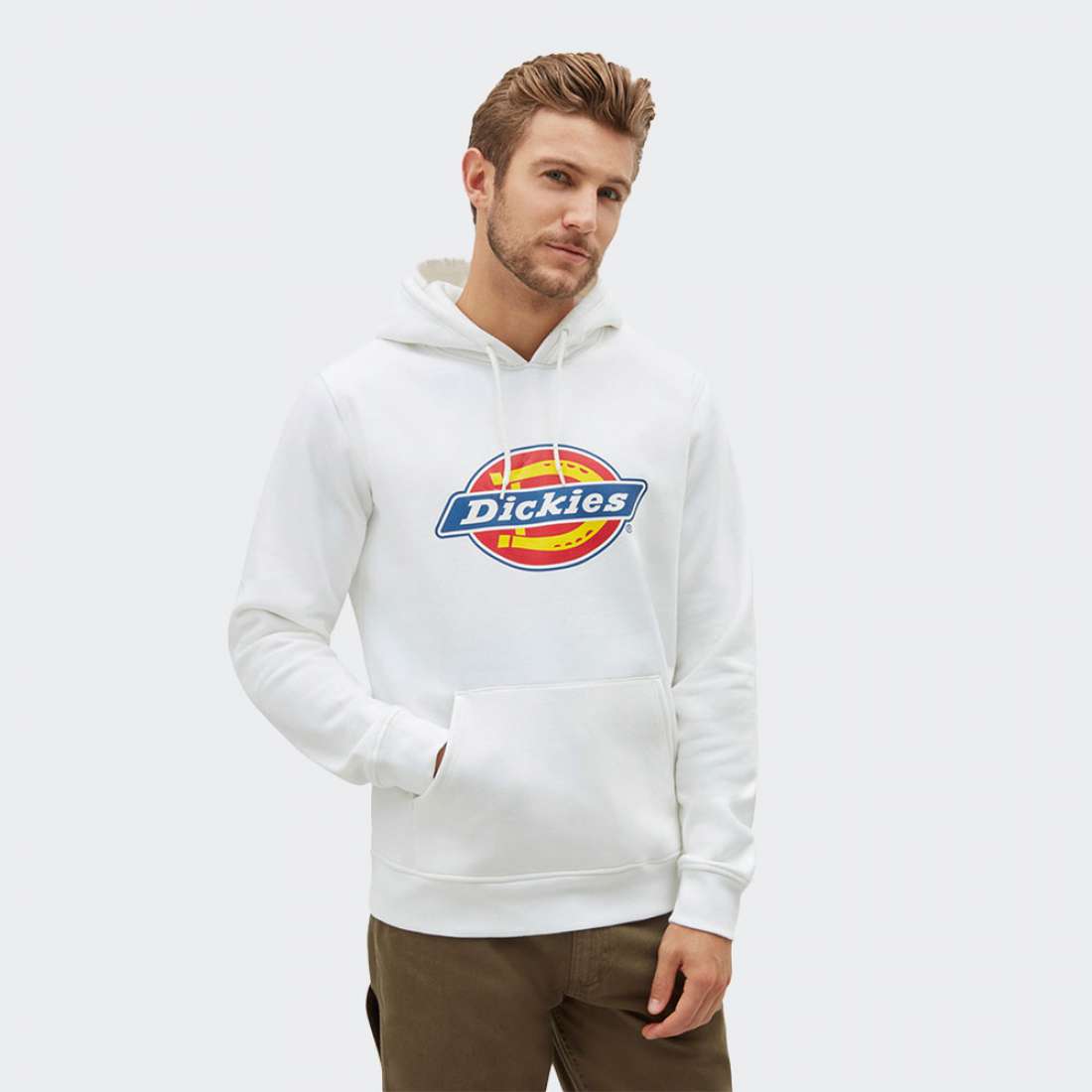 HOODIE DICKIES ICON LOGO WHITE