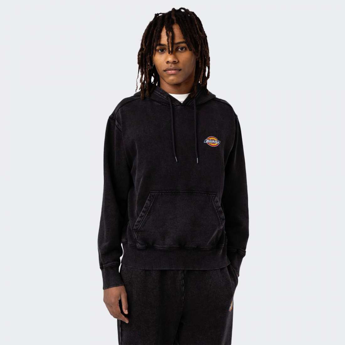 HOODIE DICKIES ICON WASHED BLACK