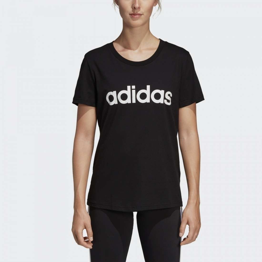 TSHIRT ADIDAS LINEAR ESSENTIALS BLACK/WHITE