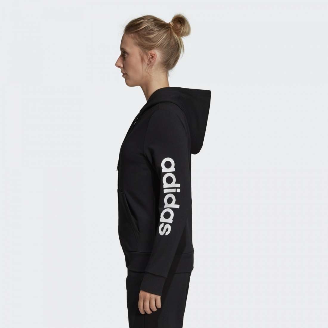 CASACO ADIDAS LINEAR ESSENTIALS W BLACK / WHITE