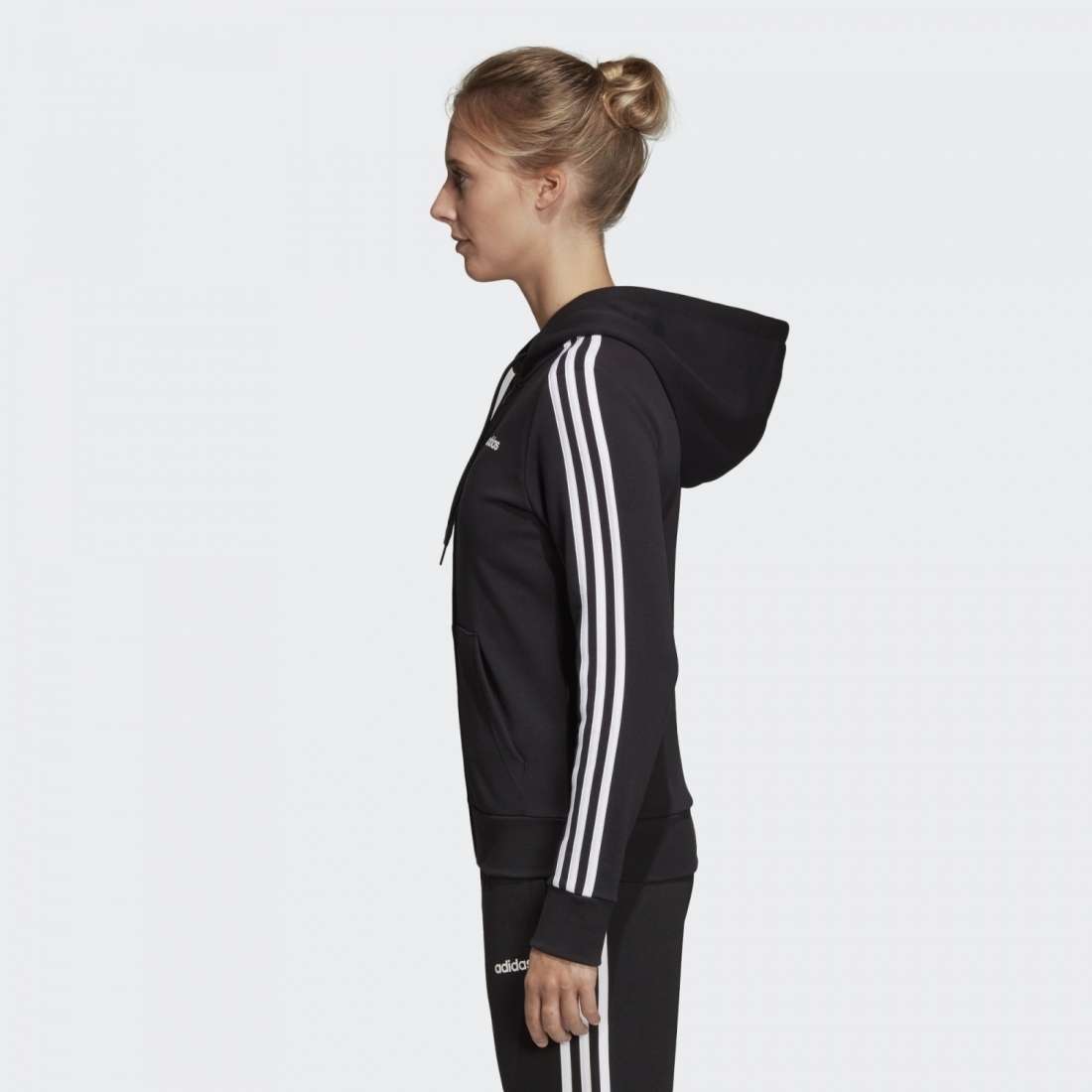 CASACO ADIDAS 3 STRIPES BLACK/WHITE