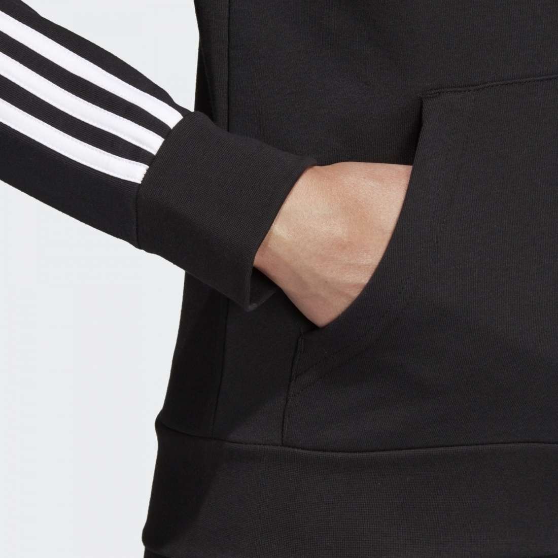 CASACO ADIDAS 3 STRIPES BLACK/WHITE