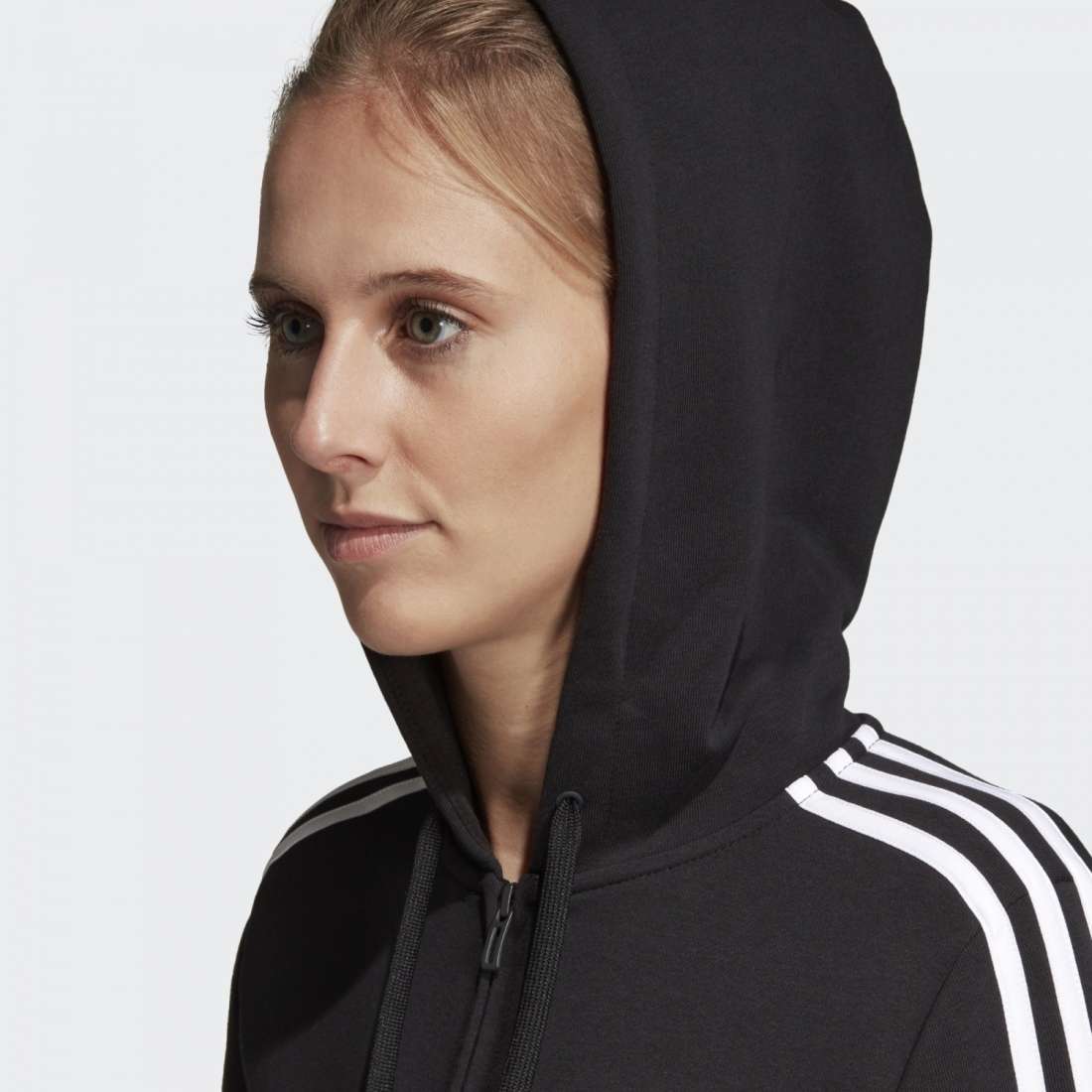 CASACO ADIDAS 3 STRIPES BLACK/WHITE