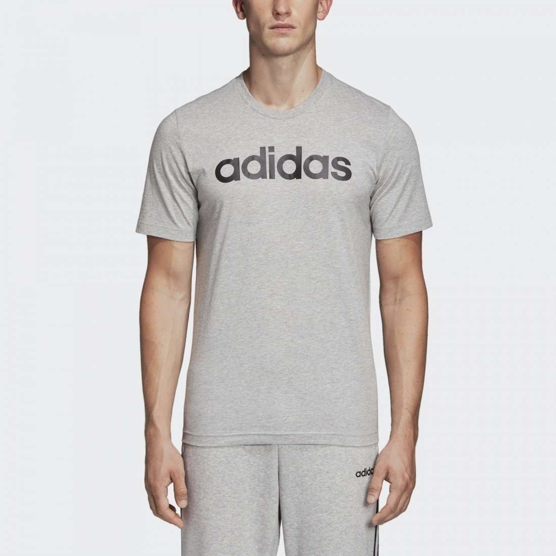 TSHIRT ADIDAS ESSENTIALS LINEAR MEDIUM GREY HEATHER / BLACK