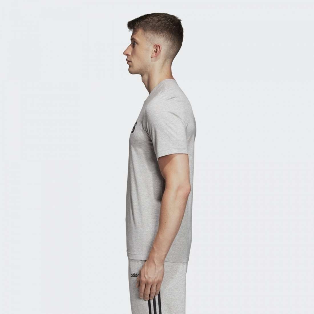 TSHIRT ADIDAS ESSENTIALS LINEAR MEDIUM GREY HEATHER / BLACK