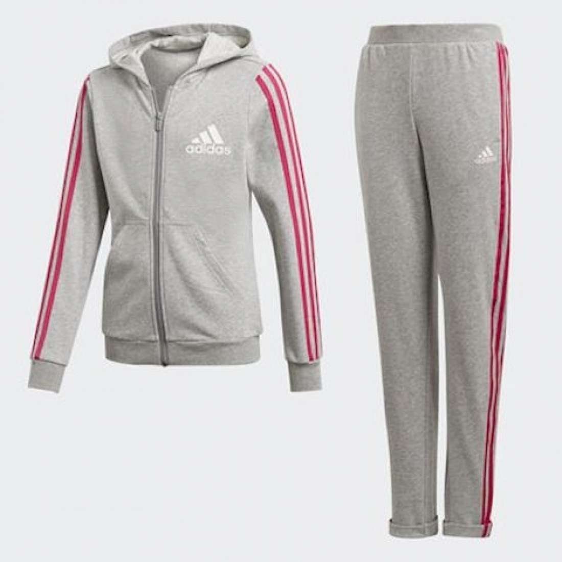FATO DE TREINO ADIDAS 3 STRIPES K GREY/PINK