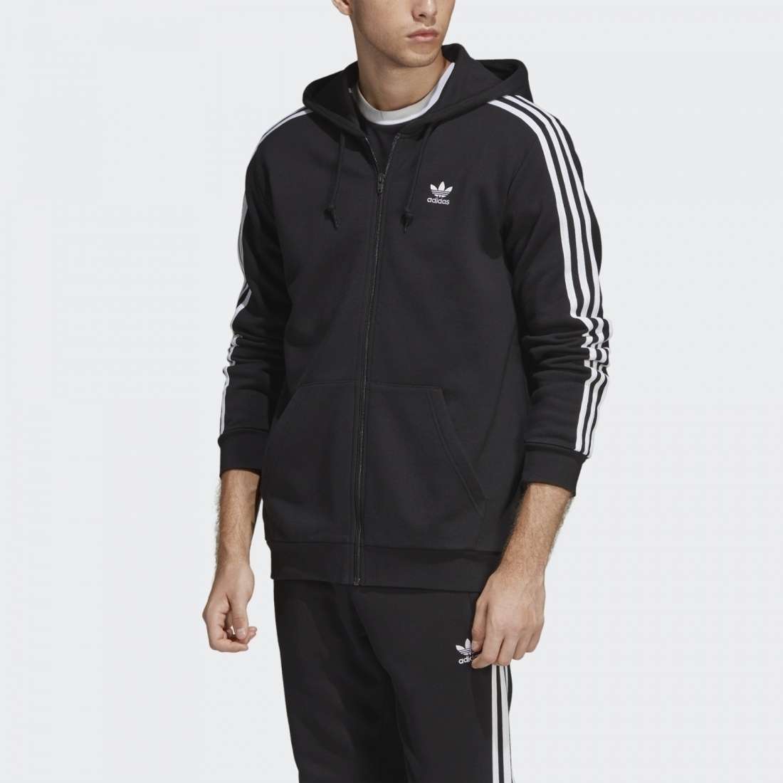 CASACO ADIDAS 3 STRIPES BLACK