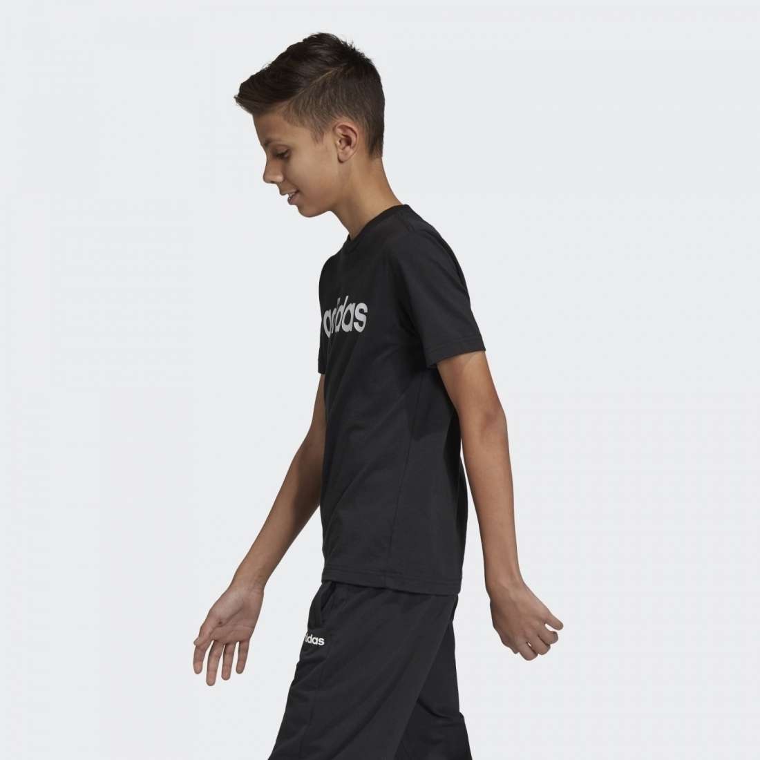 TSHIRT ADIDAS LINEAR ESSENTIALS LOGO K BLACK/WHITE