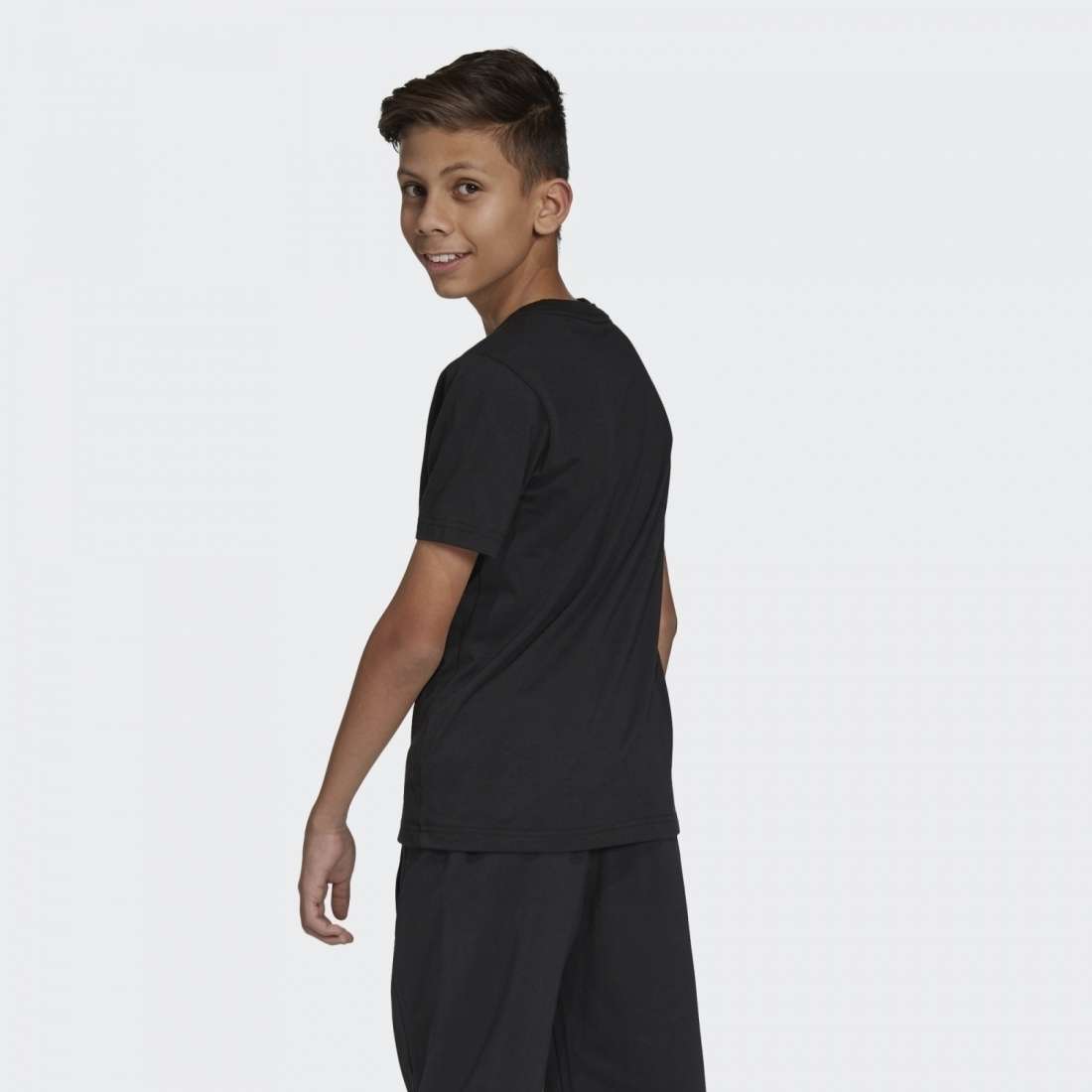 TSHIRT ADIDAS LINEAR ESSENTIALS LOGO K BLACK/WHITE
