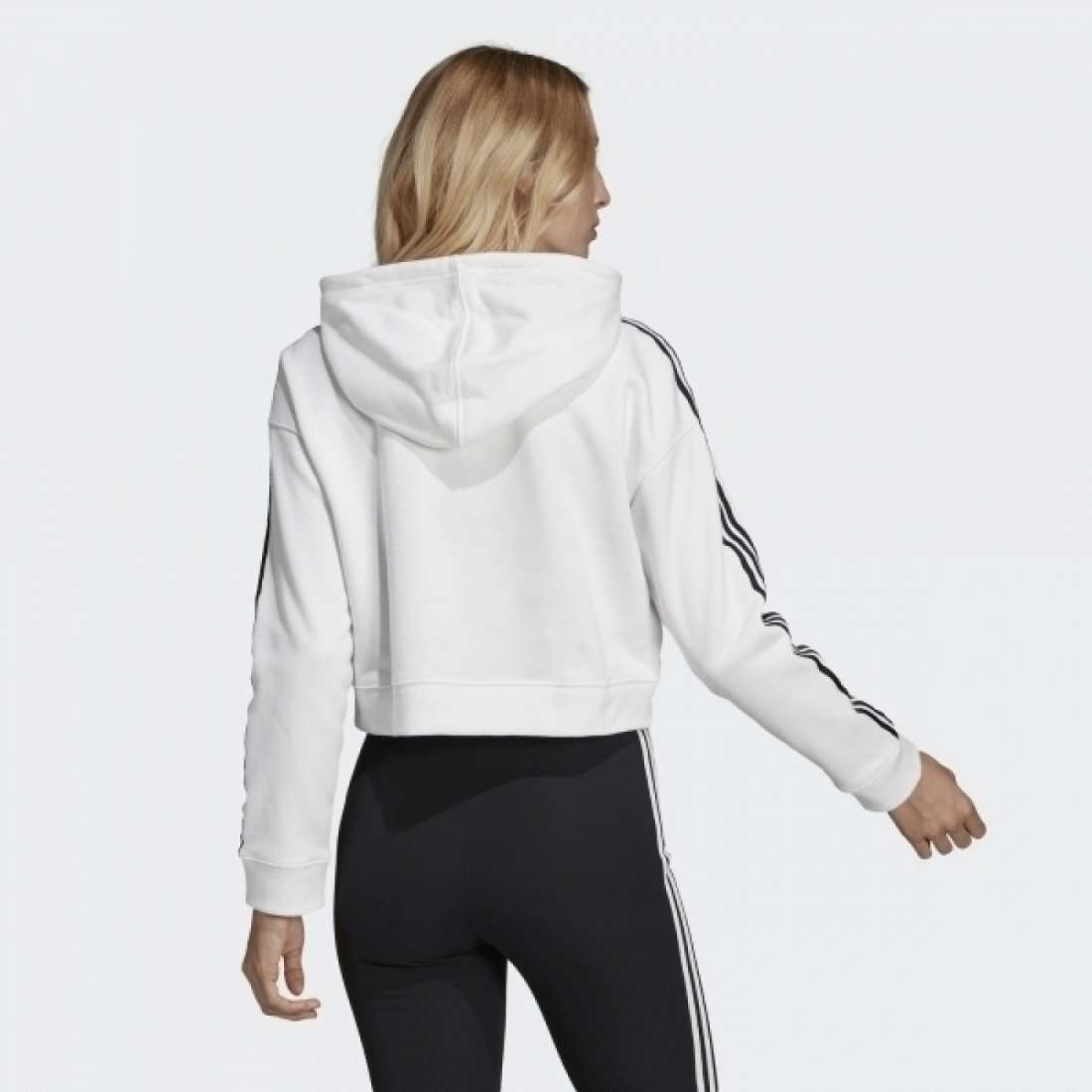 HOODIE ADIDAS CROPPED WHITE