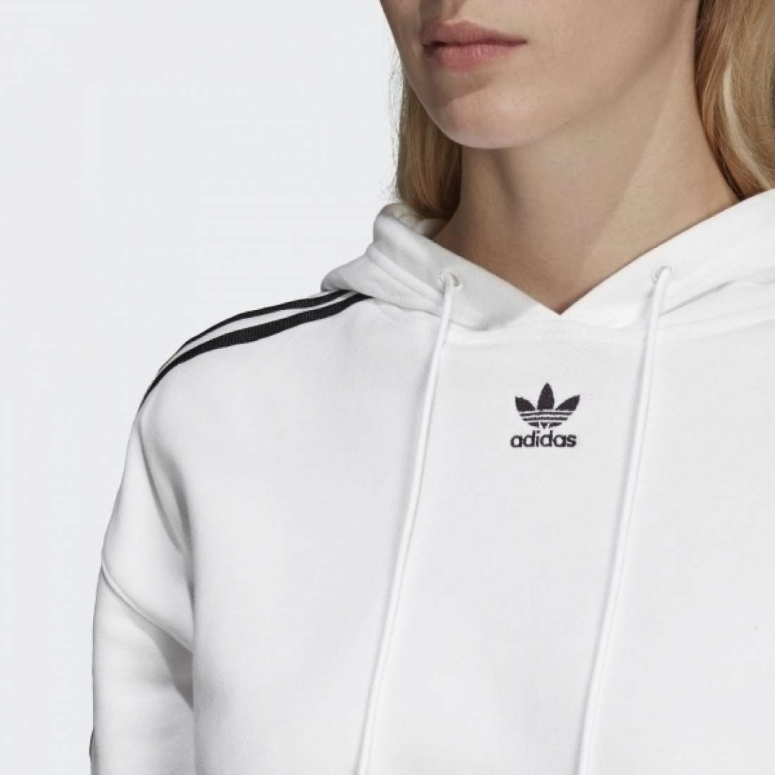 HOODIE ADIDAS CROPPED WHITE